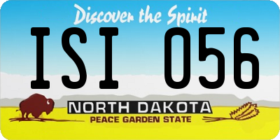 ND license plate ISI056