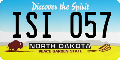 ND license plate ISI057