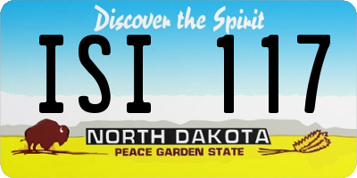 ND license plate ISI117