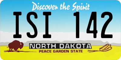 ND license plate ISI142