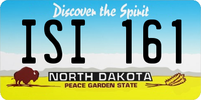 ND license plate ISI161
