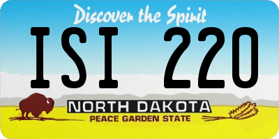 ND license plate ISI220