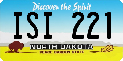 ND license plate ISI221