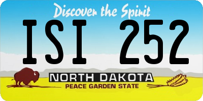 ND license plate ISI252