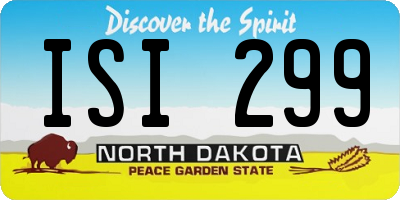 ND license plate ISI299