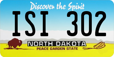ND license plate ISI302