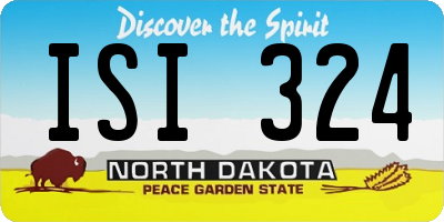 ND license plate ISI324