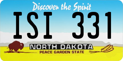ND license plate ISI331
