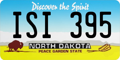 ND license plate ISI395