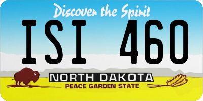 ND license plate ISI460