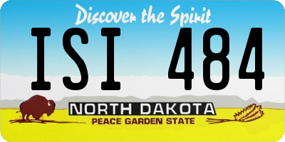 ND license plate ISI484
