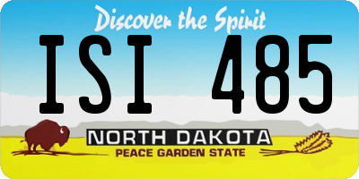 ND license plate ISI485