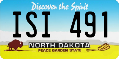 ND license plate ISI491