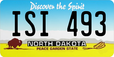 ND license plate ISI493