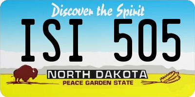 ND license plate ISI505