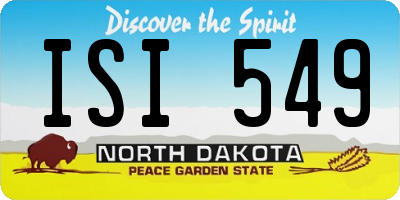 ND license plate ISI549