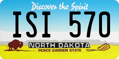 ND license plate ISI570