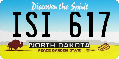 ND license plate ISI617