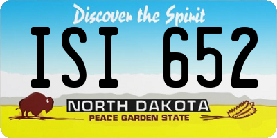ND license plate ISI652