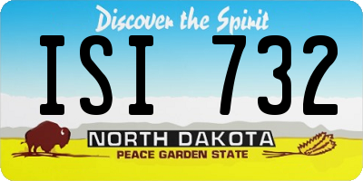 ND license plate ISI732