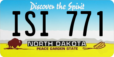 ND license plate ISI771