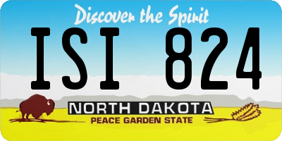 ND license plate ISI824