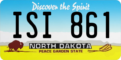 ND license plate ISI861