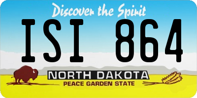 ND license plate ISI864