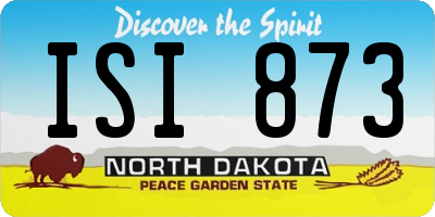 ND license plate ISI873