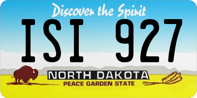 ND license plate ISI927