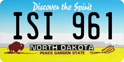 ND license plate ISI961