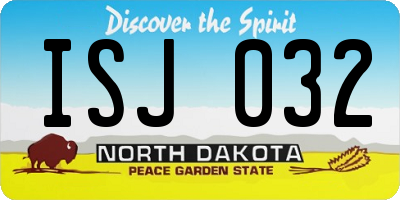 ND license plate ISJ032