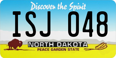 ND license plate ISJ048