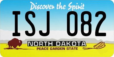 ND license plate ISJ082