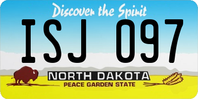 ND license plate ISJ097