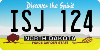 ND license plate ISJ124