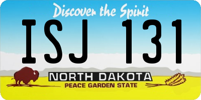 ND license plate ISJ131