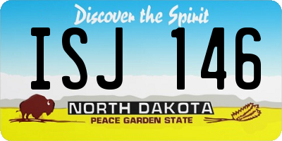 ND license plate ISJ146