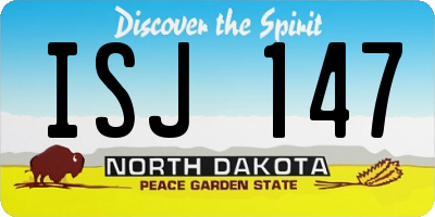 ND license plate ISJ147