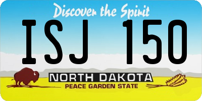 ND license plate ISJ150