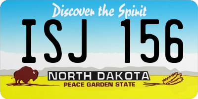ND license plate ISJ156