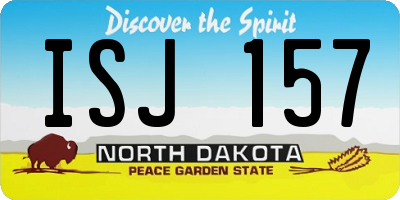 ND license plate ISJ157