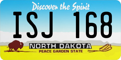 ND license plate ISJ168