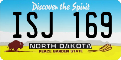 ND license plate ISJ169
