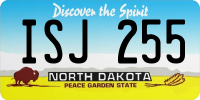 ND license plate ISJ255