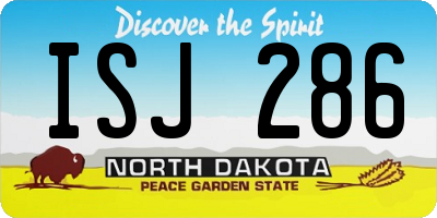 ND license plate ISJ286