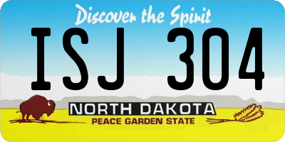 ND license plate ISJ304