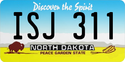 ND license plate ISJ311