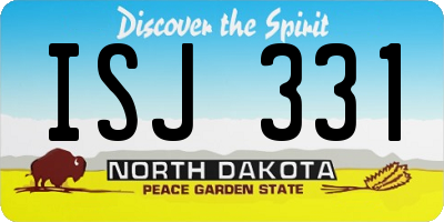 ND license plate ISJ331