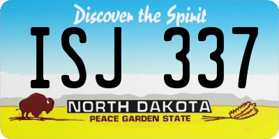 ND license plate ISJ337